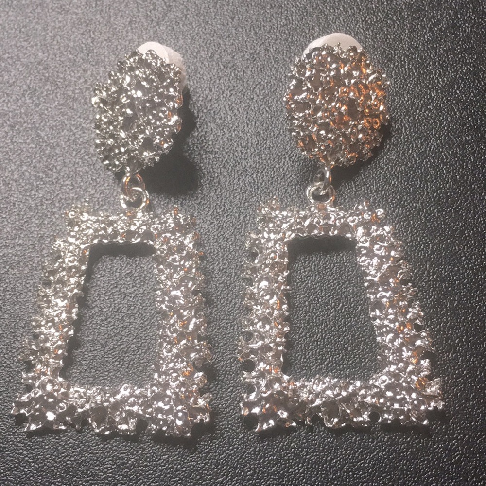 Silver Tone Post Earrings